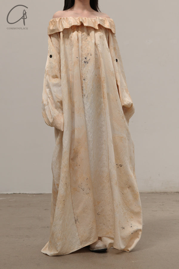 Mutedance 24 Spring/Summer Wide Shoulder Dress Series Silk MD-MD24SS46-LUO Nude PM116